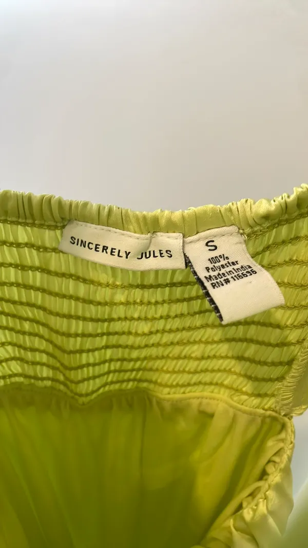 Sincerely Jules green pleated maxi with cutouts  - Image 3