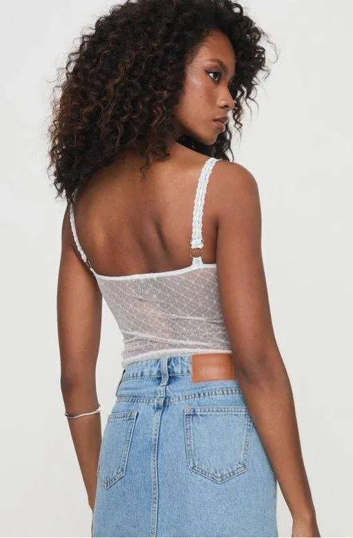 Princess polly TADEO LACE CAMI TOP WHITE - Image 4