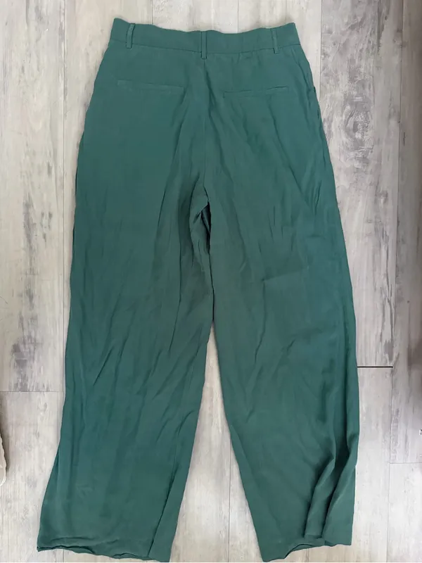 Zara Wide-Leg Green Chinos - Image 5