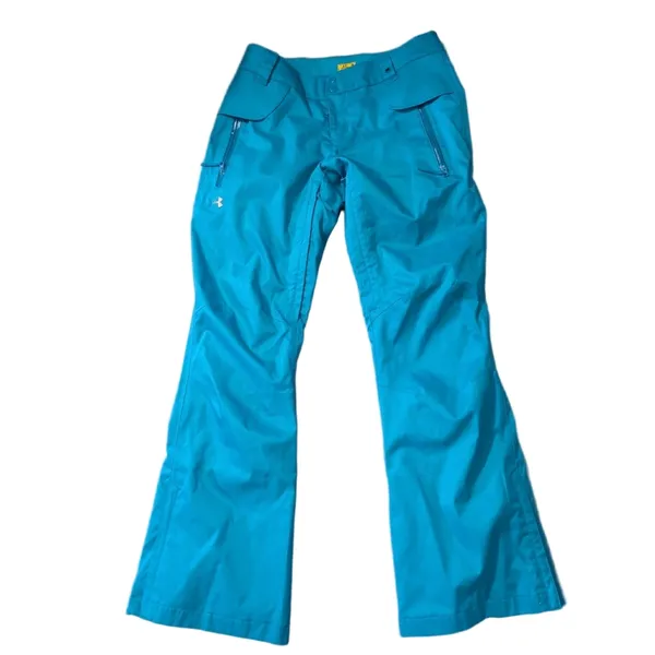 Under Armour Turquoise Blue Storm Ski Flared Snow Pants Size Small - Image 2