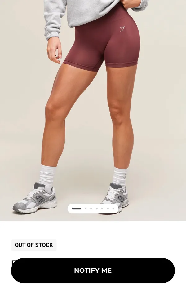 Gymshark burgundy brown backless sports bra and short set - Image 6