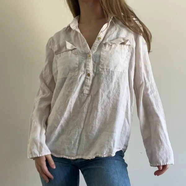 Neutral Blouse Off White Color - Image 4