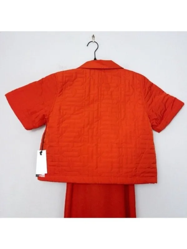 NWT [SET] Honor The Gift Service Mini Dress S Red Ribbed Oversized Monogram - Image 10