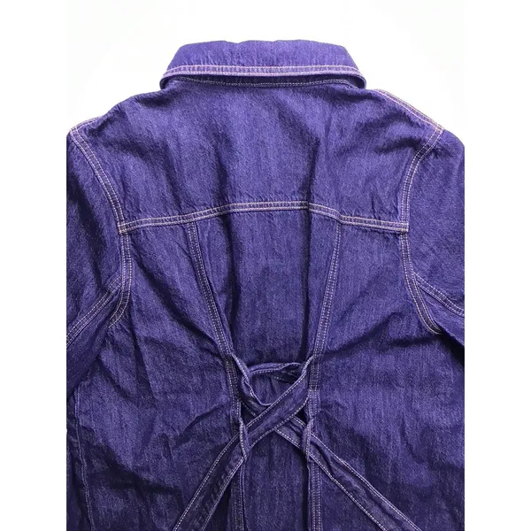 Cabi‎ Denim Jacket Womens XL Blue Belted Button Front Chore Coat Classic - Image 9