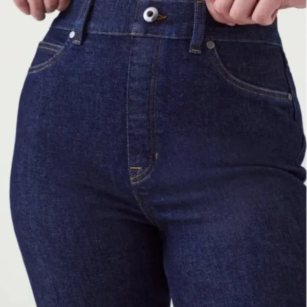 NWT Spanx Cuffed Straight Leg Jeans in Raw Indigo Size 3X - Image 4