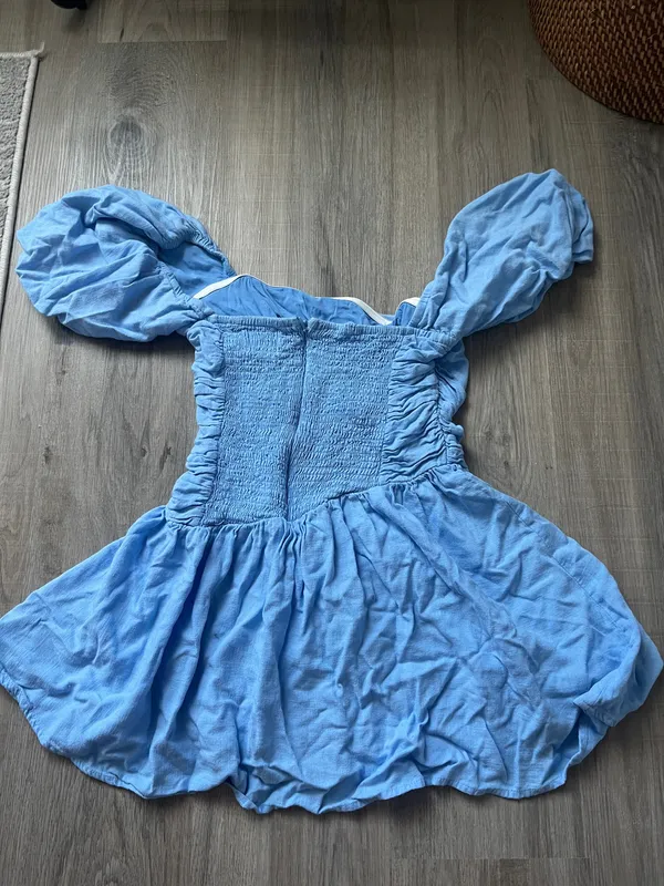 Hello Molly Dress Mini Blue Ruched - Image 3