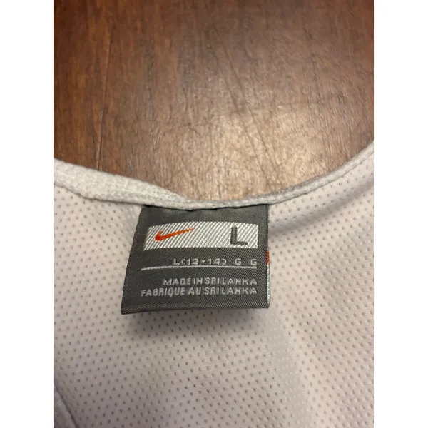 Nike Tank Top Womens L White Built-in Bra Mesh Racerback Nike Fit 0243 - Image 3