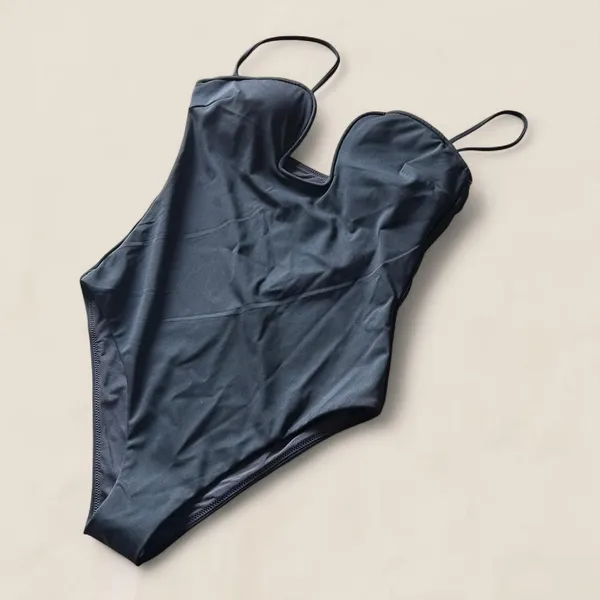 It’s Now Cool Black Curve One Piece Swimsuit bikini | medium Y2K Coastal - Image 2