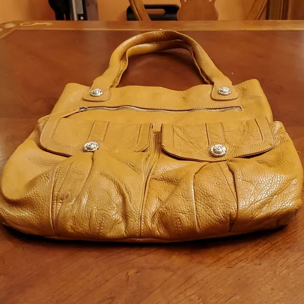 Rough Roses leather Bag Tan - Image 3