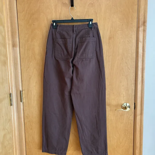 Aritzia Sunday Best Pants Womens Size 4 Brown Cotton High Waisted‎ Chinos Jaden - Image 2