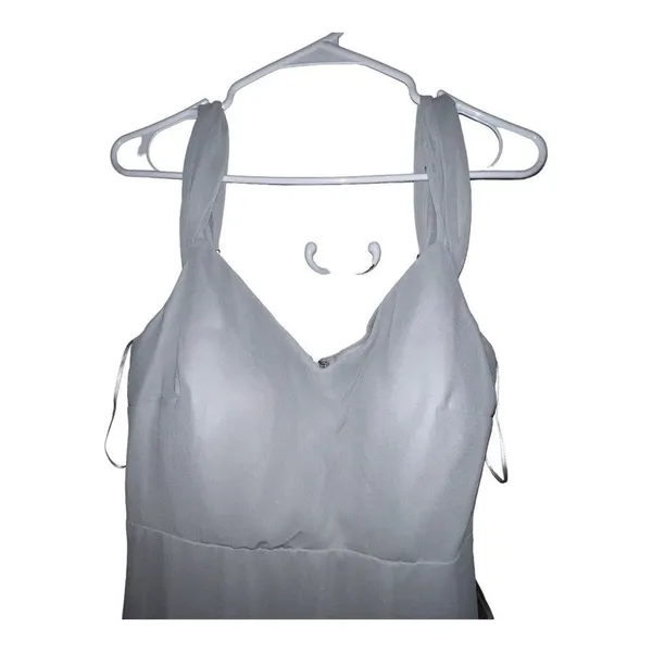 NWT Birdy Grey Devin Chiffon Convertible Maxi Dress Dove‎ Gray Women’s Size Med - Image 4