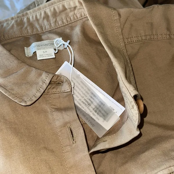 NWT Outerknown S.E.A. Suit Long Sleeve Organic Cotton Jumpsuit Sandy Small - Image 5