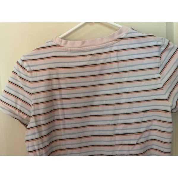 Levi's Sherbert Striped Babydoll Tee Shirt Women's Sz XS - Image 5