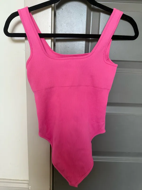 Hot Pink Tank Bodysuit Size M - Image 2