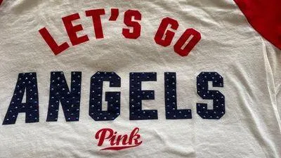 Pink Tshirt Angels Baseball Shirt - Image 6
