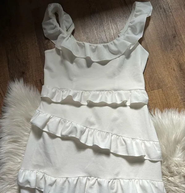 SHOW ME YOUR MUMU Greta Dress In White Stretch - Image 9
