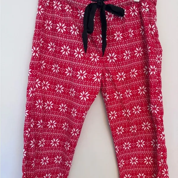 Victoria's Secret vintage PINK Ho Ho Ho Christmas Holiday PJ Pants size medium - Image 2