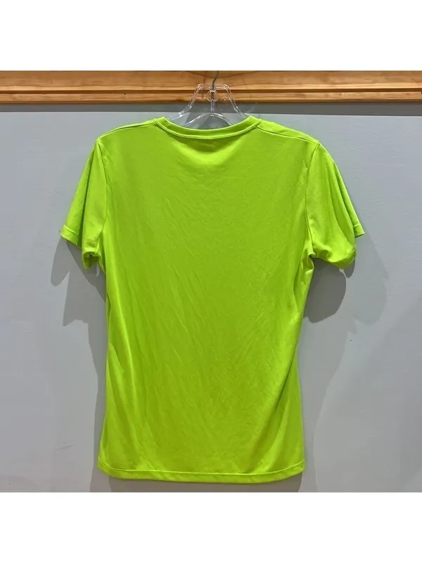 Lime Green Tech Shirt Short Sleeve Woman's Small - Image 3