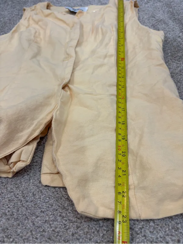 Paper Heart Linen Blend Vest and Skort Set Light Yellow Medium Linen Set - Image 11