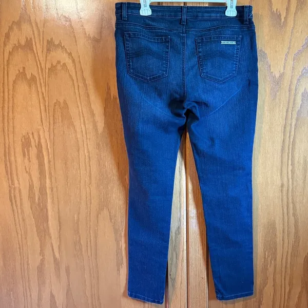 MICHAEL KORS Womens Blue Denim Jeans‎ Size 10 Skinny Stretchy Fit Mid Rise - Image 10