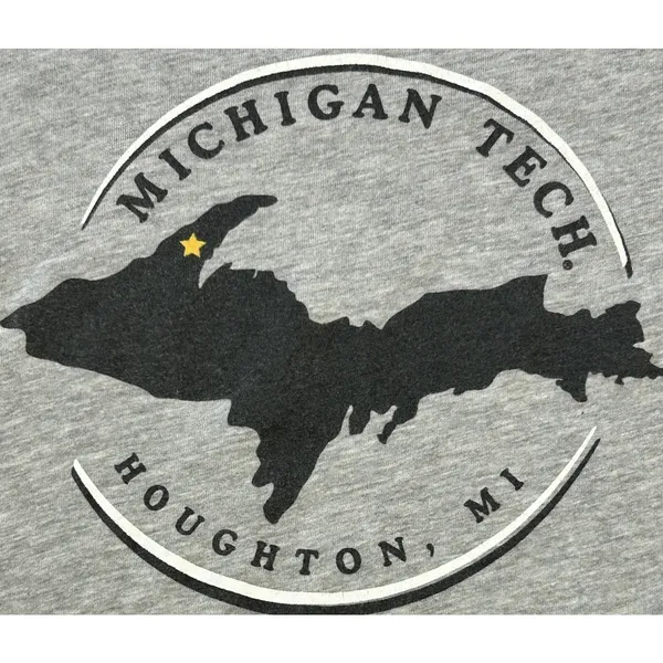 Gear For Sports Michigan Tech Women Small Shirt Long Sleeve UP Map Gray MTU - Image 13
