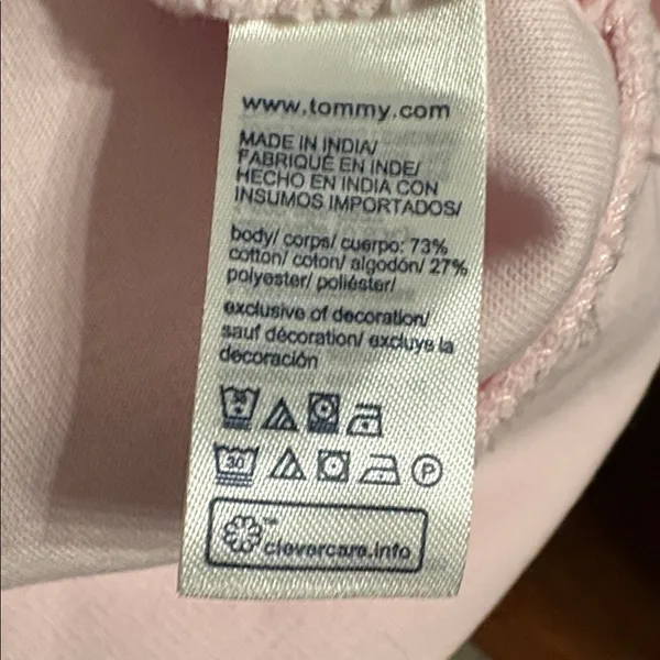 Preppy Tommy Hilfiger Light Pink 3/4 Zip-Up Women’s Sweatshirt NWOT - Image 4