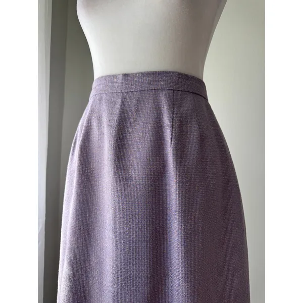 Vintage Y2K Donna Ricco Petite Light Purple Knee Length Skirt - Image 3