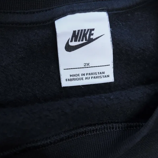 Nike Sweatshirt Womens 2X Black Phoenix Fleece Center Swoosh Crewneck DJ6676-010 - Image 4