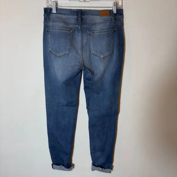 Judy Blue Distressed‎ Cuffed Skinny Jeans Size 9/29 - Image 5