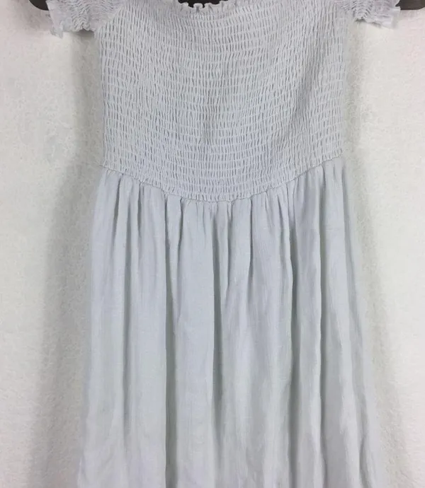 Show Me Your MuMu Dolly Smocked White Mini Dress Medium - Image 10