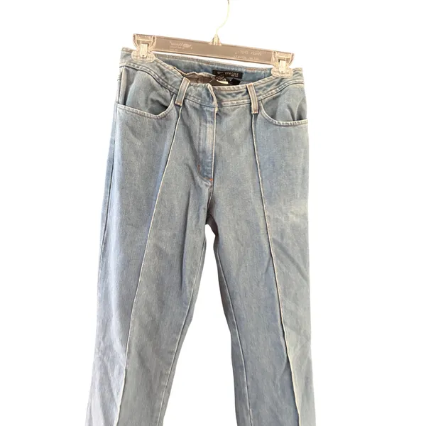 Kenneth Cole Vintage Y2k 28 Tall Light Wash Straight Leg Jeans No Back‎ Pockets - Image 2