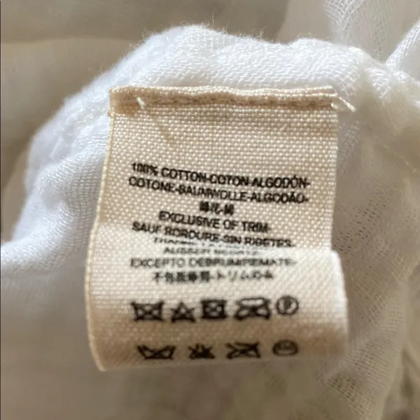 Free People We The Free White Cotton Gauze Button Down Shirt M - Image 2