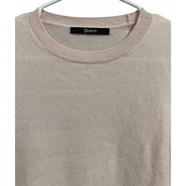 Quince‎ Mongolian Cashmere Crewneck Sweater Light Pink Women's Size Small - Image 3
