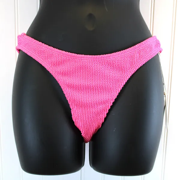 NEW Good American Always Fits Good Waist Cheeky Bikini Bottom‎ Bright Pink - Image 2