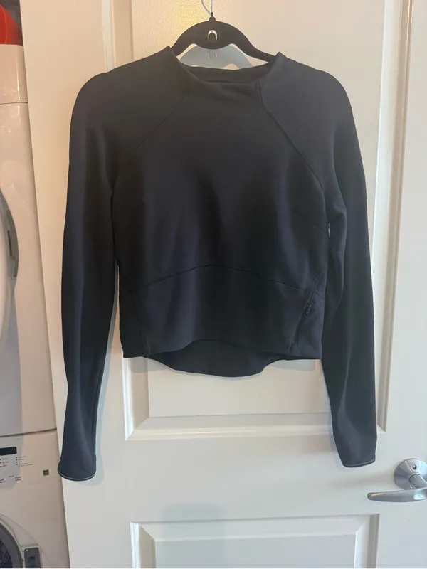 Lululemon Black Mock Neck Long Sleeve Pullover Top - Image 2