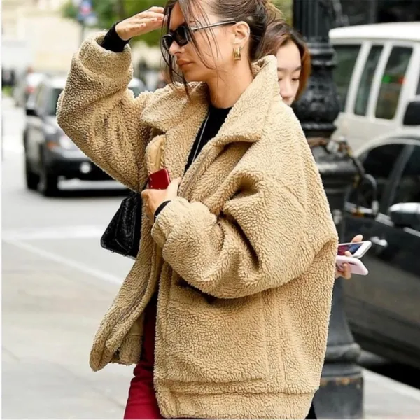 I.AM.GIA Pixie Teddy Coat in Caramel Tan XS - Image 10