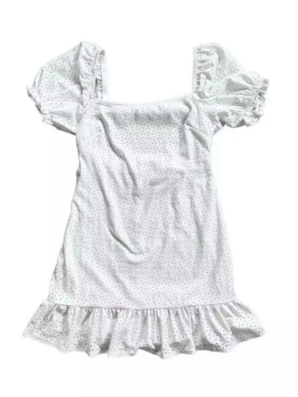 Speechless Eyelet Open Back Boho Prairie Core Mini Dress Sz Large Juniors - Image 9