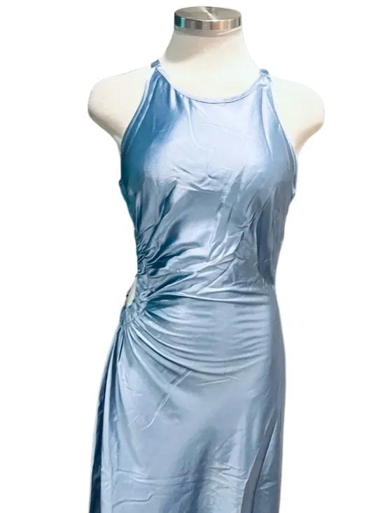 Lulus Cherita Periwinkle Blue Satin Cutout Maxi Dress Size Small NWT - Image 4