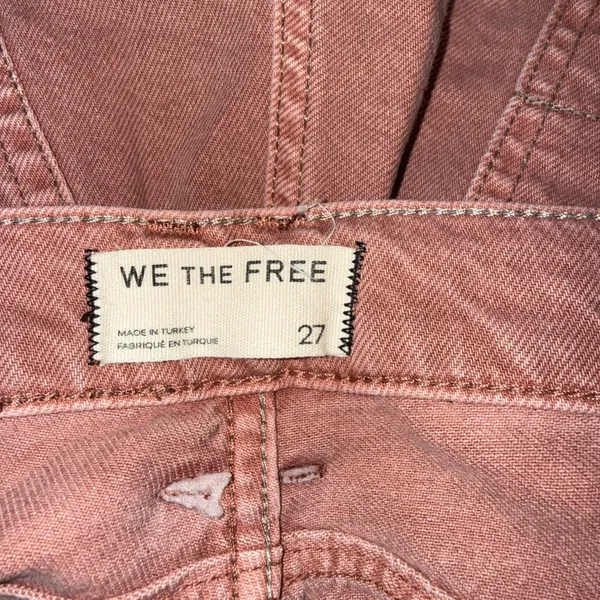 We The Free Barrel Jeans Women 27 Pink Excellent Curved Leg Cotton OB1203875 - Image 3