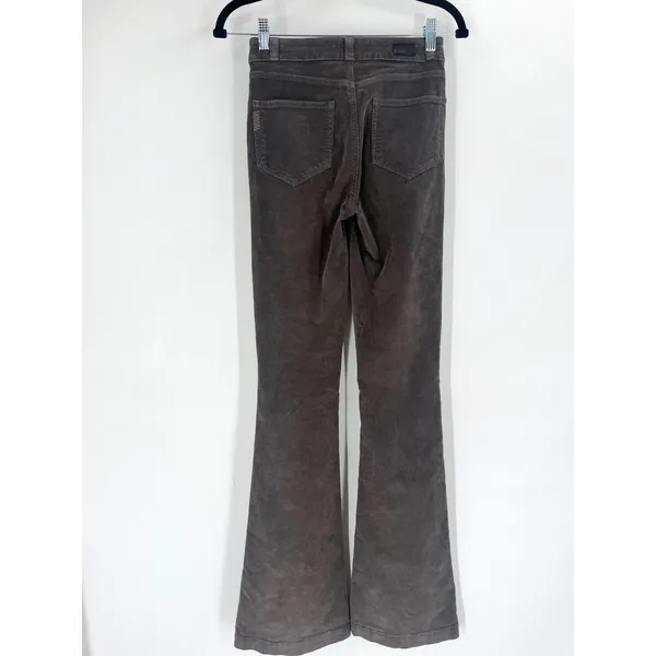 Paige‎ Bell Canyon Pants Womens 25 Gray Corduroy High Rise Flare Tall Boho Retro - Image 7