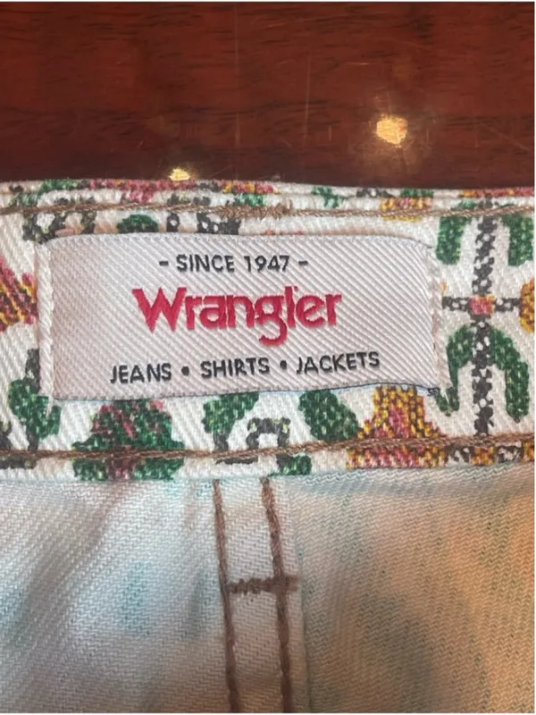NWT Wrangler Fierce Flare Jeans Floral Pattern High Rise Boho Retro Style Sz 12 - Image 11