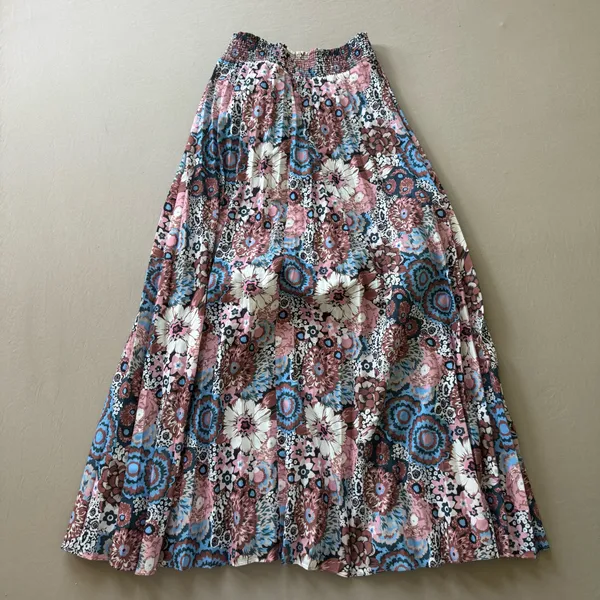 Basix multi-color floral pleated maxi skirt - Image 3