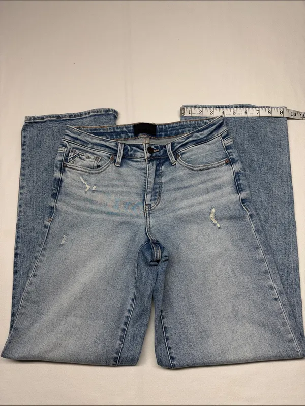 Buckle Light Blue Distressed Wide-Leg Relaxed Jeans - Image 4