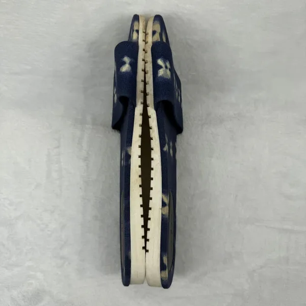 J Crew Women's Blue Tan Ikat Print Slide Sandals Slip‎ On Size 9 - Image 8