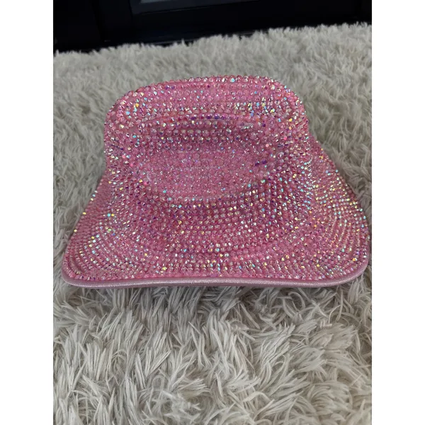 Sparkling Pink Rhinestone Cowboy‎ Hat Bling Western NWOT - Image 3