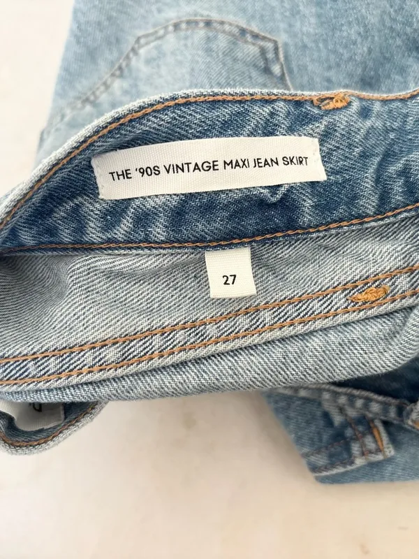 Aritzia Denim Forum 90s Vintage Maxi Jean Skirt - Image 5