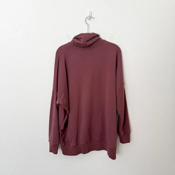 [Aerie] Oversized Fleece Turtleneck Sweater Pullover Sweatshirt Cozy Sz Small S - Image 3