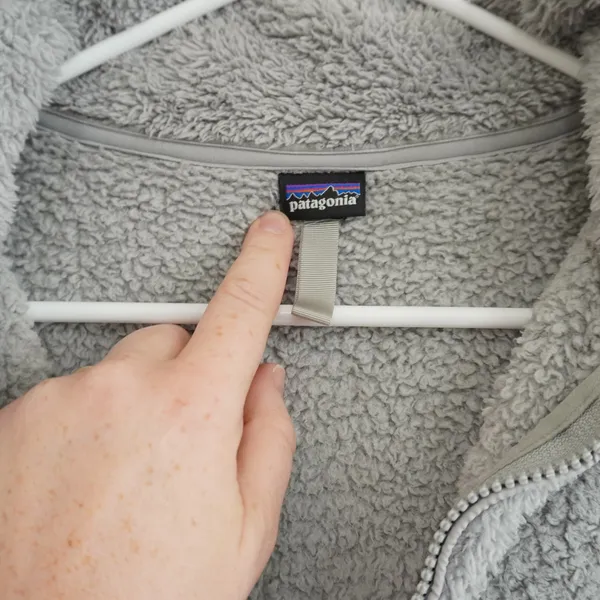 Patagonia Los Gatos 1/4 Zip Fleece‎ Pullover Light Grey Women's Cozy Athleisure - Image 3