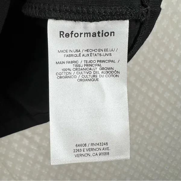 Reformation NWT Black Cropped‎ Classic Crew Neck Tee - Image 6