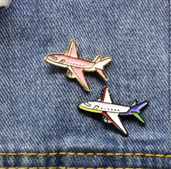 2 Airplane Pins Pink - Image 2